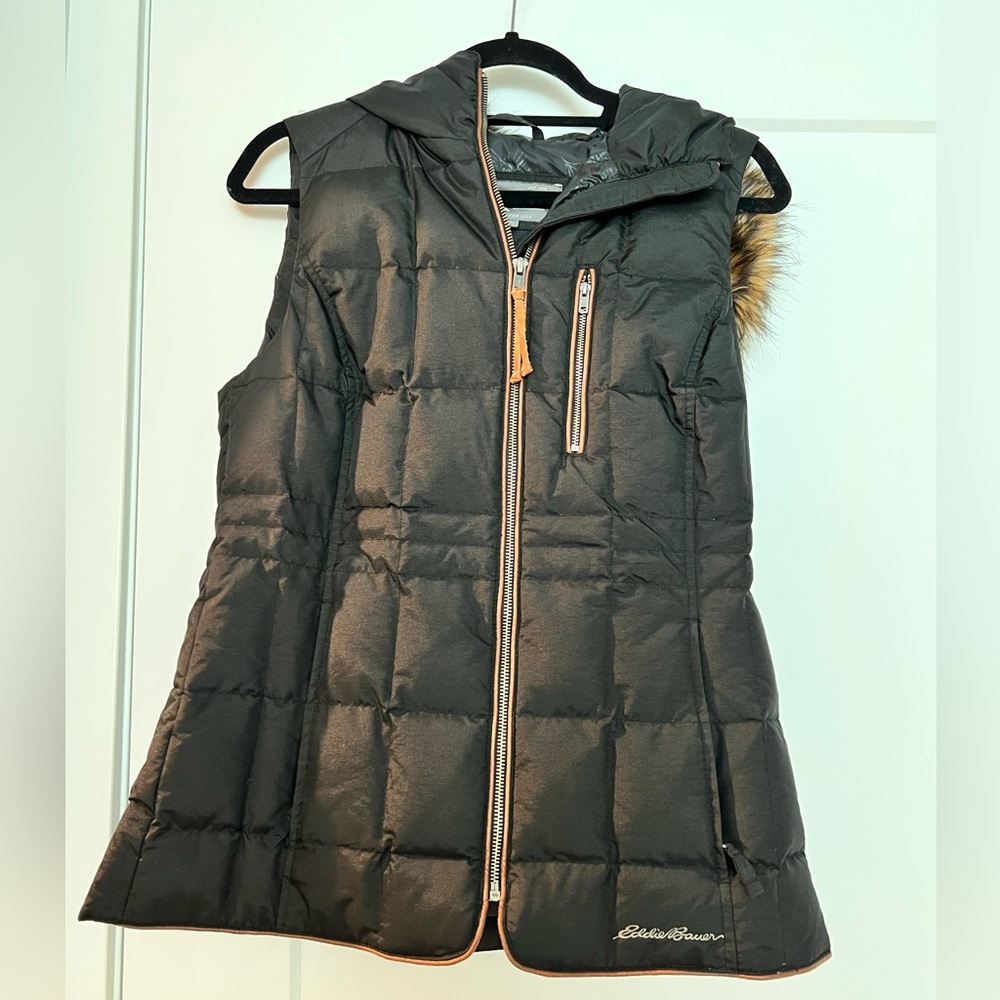 Eddie Bauer Black Vest with Hood
